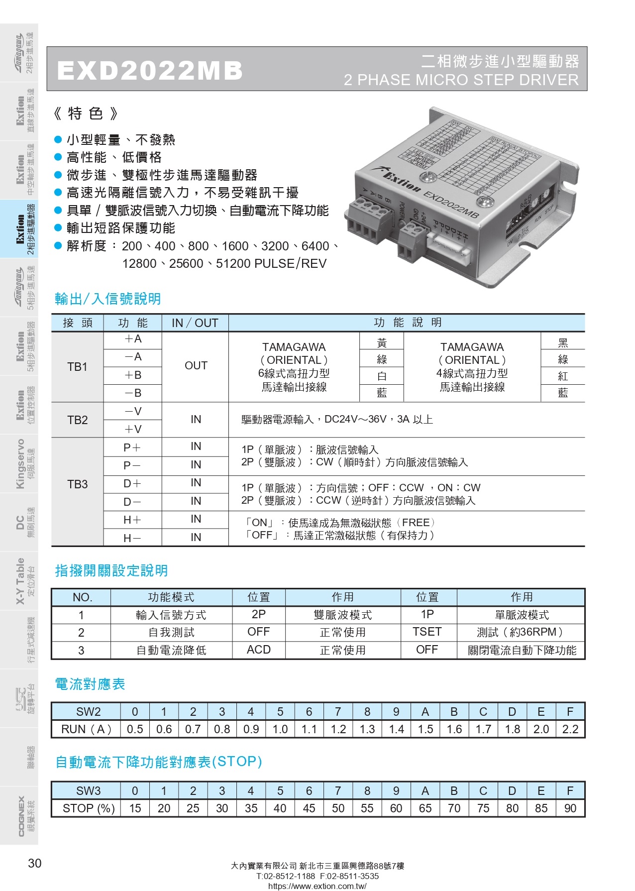 EXD2022MB二相步進驅動器_page-0001